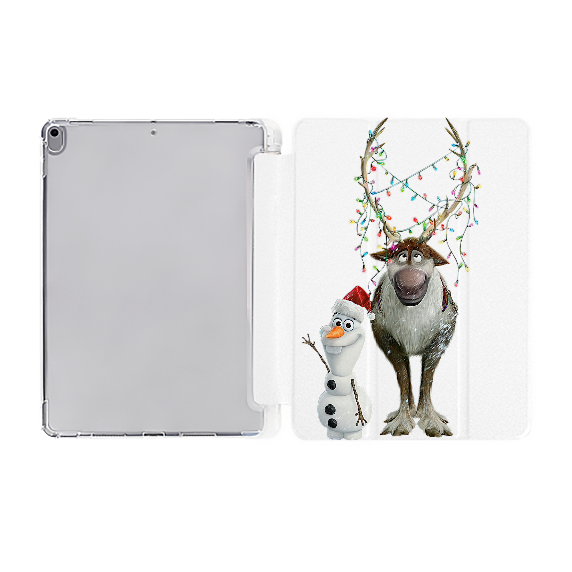（画像用） アナと雪の女王 アンナ エルサ Frozen Anna Elsa IPad ケース ペン収納付き 三つ折りスタンド PUレザー×シリコン 対応機種9.5/10.5/10.9インチ